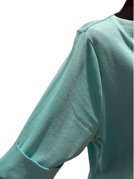 Style & Co Women's Aqua Blue Short Sleeve 100% Cotton Top, Size 2X, NWT - Picture 6 of 15